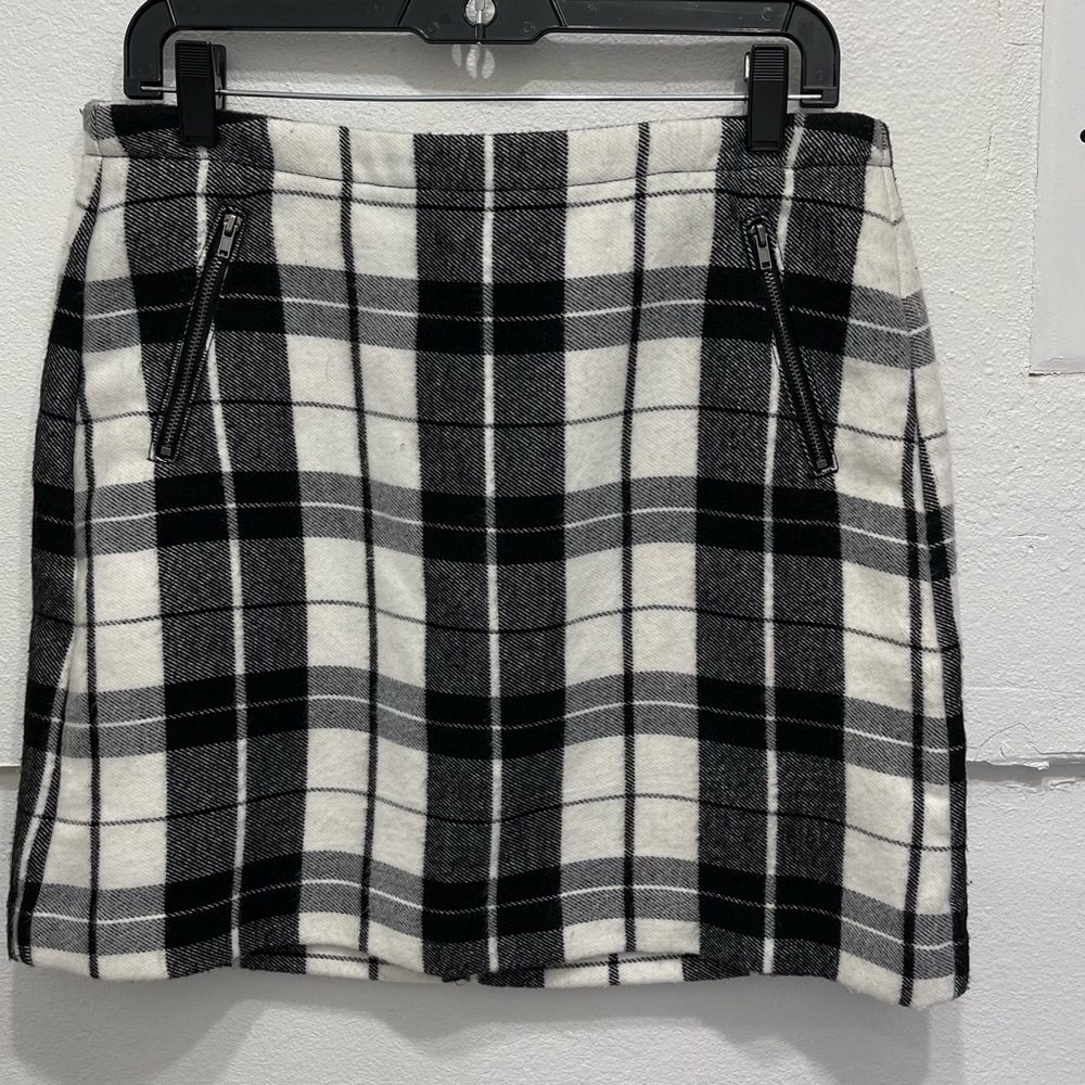 NWT Stylus Fuzzy Flannel Plaid Skirt - Picture 3 of 4